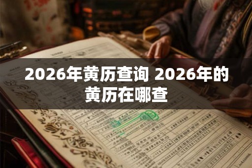 2026年黄历查询 2026年的黄历在哪查