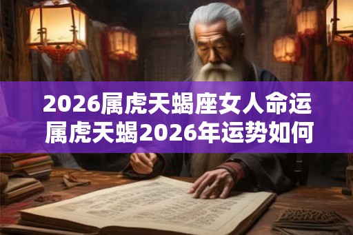 2026属虎天蝎座女人命运 属虎天蝎2026年运势如何