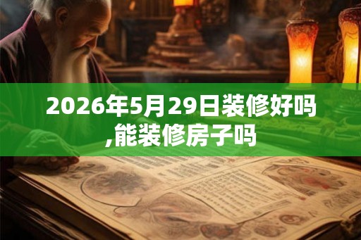 2026年5月29日装修好吗,能装修房子吗 2026年5月29日装修好吗,能装修房子吗