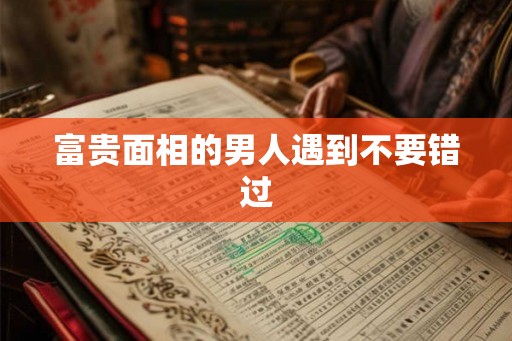 富贵面相的男人遇到不要错过