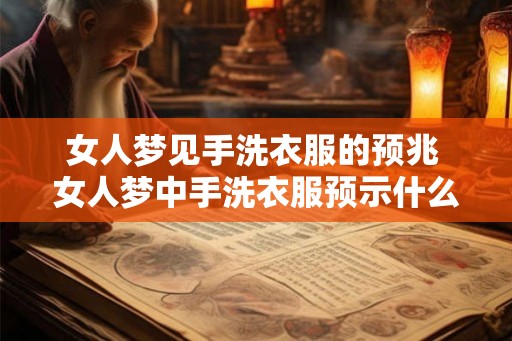 女人梦见手洗衣服的预兆 女人梦中手洗衣服预示什么