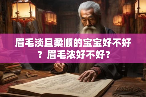 眉毛淡且柔顺的宝宝好不好？眉毛浓好不好？