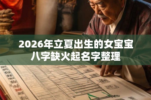 2026年立夏出生的女宝宝八字缺火起名字整理 2026年立夏出生的女宝宝八字缺火起名字整理