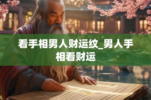 看手相男人财运纹_男人手相看财运