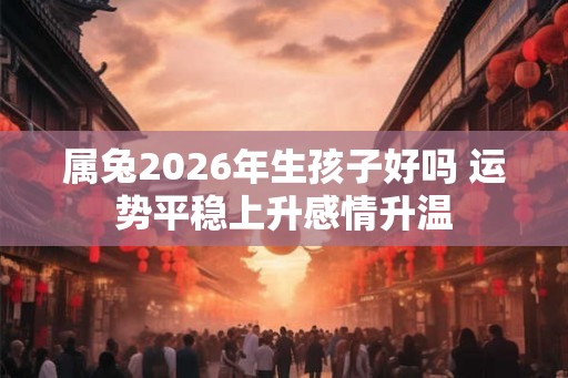 属兔2026年生孩子好吗 运势平稳上升感情升温