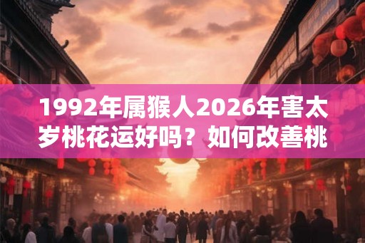1992年属猴人2026年害太岁桃花运好吗？如何改善桃花运？