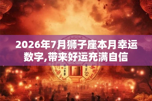 2026年7月狮子座本月幸运数字,带来好运充满自信