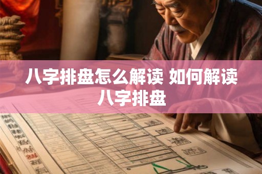 八字排盘怎么解读 如何解读八字排盘