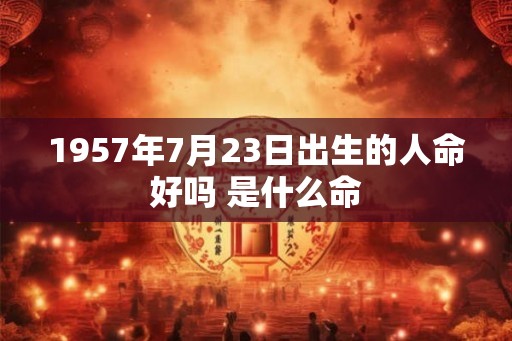 1957年7月23日出生的人命好吗 是什么命