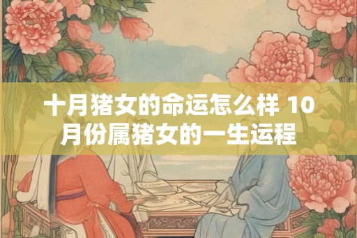 十月猪女的命运怎么样 10月份属猪女的一生运程