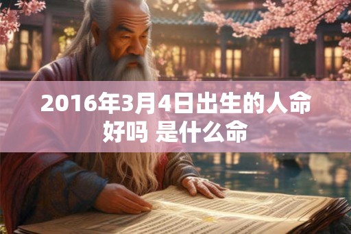 2016年3月4日出生的人命好吗 是什么命