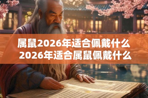 属鼠2026年适合佩戴什么 2026年适合属鼠佩戴什么
