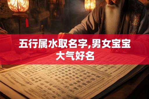 五行属水取名字,男女宝宝大气好名