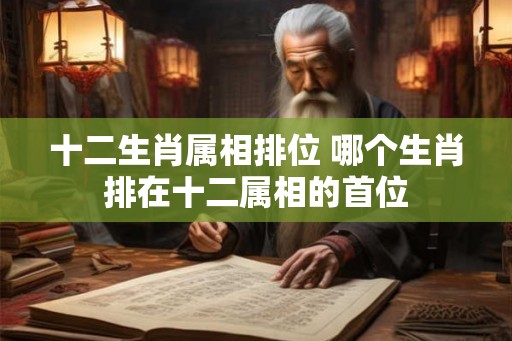 十二生肖属相排位 哪个生肖排在十二属相的首位