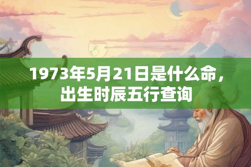 1973年5月21日是什么命，出生时辰五行查询