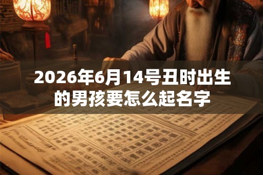 2026年6月14号丑时出生的男孩要怎么起名字