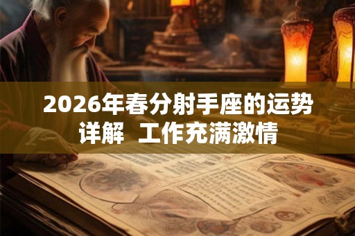 2026年春分射手座的运势详解  工作充满激情
