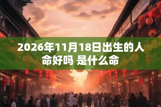 2026年11月18日出生的人命好吗 是什么命
