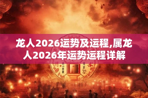 龙人2026运势及运程,属龙人2026年运势运程详解 龙人2026运势及运程,属龙人2026年运势运程详解