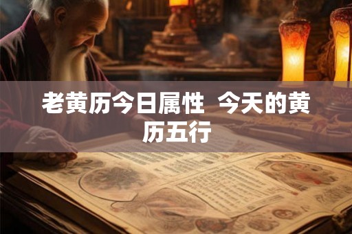 老黄历今日属性  今天的黄历五行