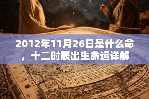2012年11月26日是什么命，十二时辰出生命运详解