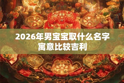 2026年男宝宝取什么名字寓意比较吉利 2026年男宝宝取什么名字寓意比较吉利
