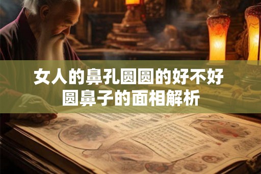 女人的鼻孔圆圆的好不好 圆鼻子的面相解析