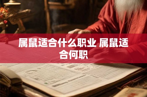 属鼠适合什么职业 属鼠适合何职 属鼠适合什么职业 属鼠适合何职