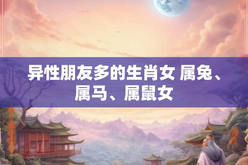 异性朋友多的生肖女 属兔、属马、属鼠女