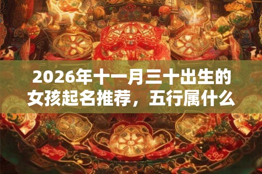 2026年十一月三十出生的女孩起名推荐，五行属什么