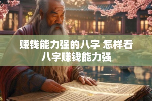 赚钱能力强的八字 怎样看八字赚钱能力强