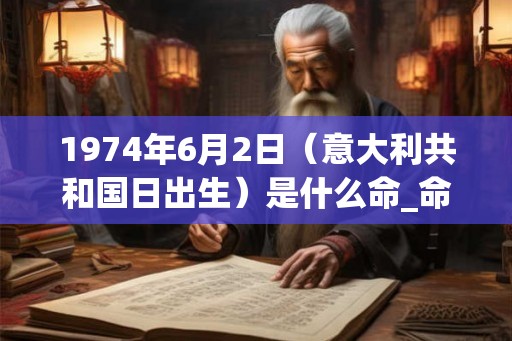 1974年6月2日(意大利共和国日出生)是什么命_命运如何 1974年6月2日(意大利共和国日出生)是什么命_命运如何
