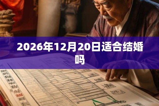 2026年12月20日适合结婚吗 2026年12月20日适合结婚吗