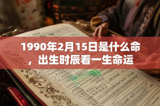 1990年2月15日是什么命，出生时辰看一生命运