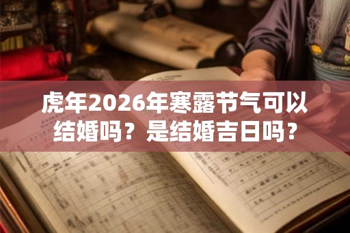 虎年2026年寒露节气可以结婚吗？是结婚吉日吗？