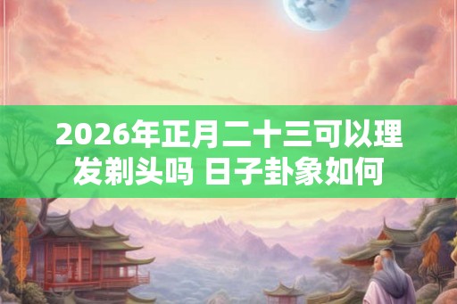 2026年正月二十三可以理发剃头吗 日子卦象如何