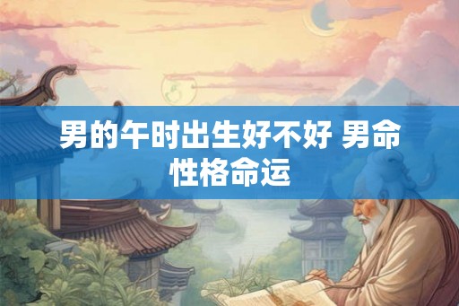 男的午时出生好不好 男命性格命运 男的午时出生好不好 男命性格命运