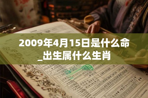 2009年4月15日是什么命_出生属什么生肖 2009年4月15日是什么命_出生属什么生肖