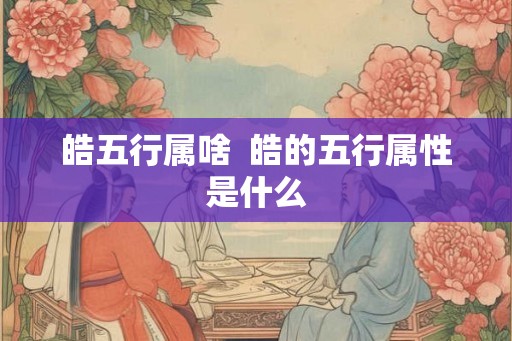 皓五行属啥  皓的五行属性是什么
