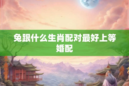 兔跟什么生肖配对最好上等婚配