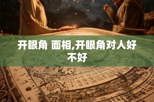开眼角 面相,开眼角对人好不好