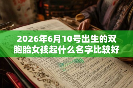 2026年6月10号出生的双胞胎女孩起什么名字比较好，五行属什么？