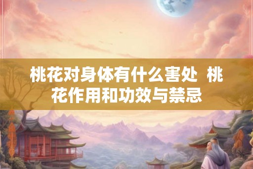 桃花对身体有什么害处  桃花作用和功效与禁忌