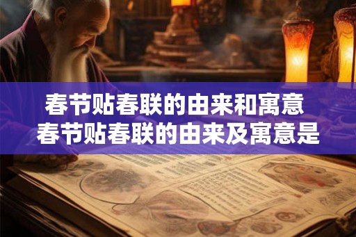 春节贴春联的由来和寓意 春节贴春联的由来及寓意是什么