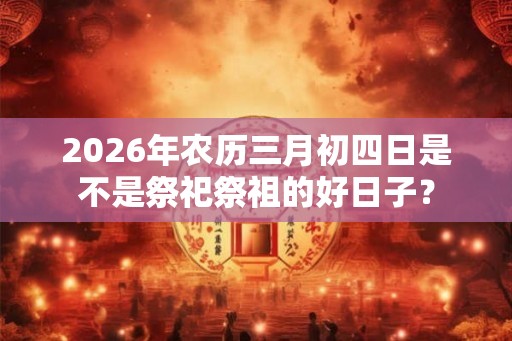 2026年农历三月初四日是不是祭祀祭祖的好日子? 2026年农历三月初四日是不是祭祀祭祖的好日子?