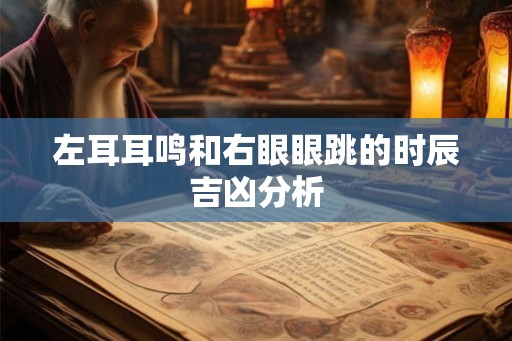 左耳耳鸣和右眼眼跳的时辰吉凶分析