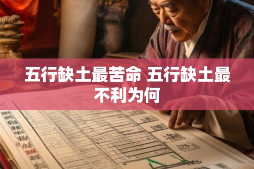 五行缺土最苦命 五行缺土最不利为何