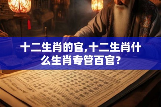 十二生肖的官,十二生肖什么生肖专管百官？