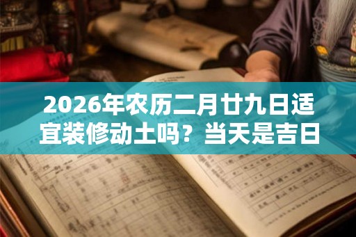 2026年农历二月廿九日适宜装修动土吗？当天是吉日吗？