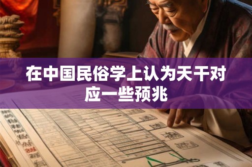 在中国民俗学上认为天干对应一些预兆